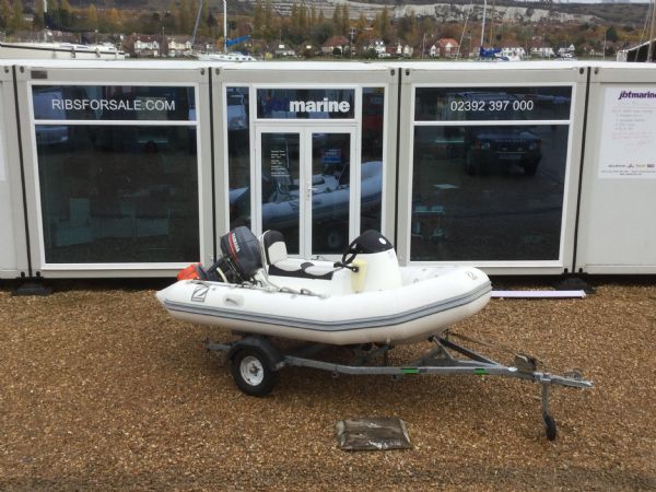 Used Zodiac 3.4m RIB with Yamaha 25HP 2 Stroke Engine and Trailer